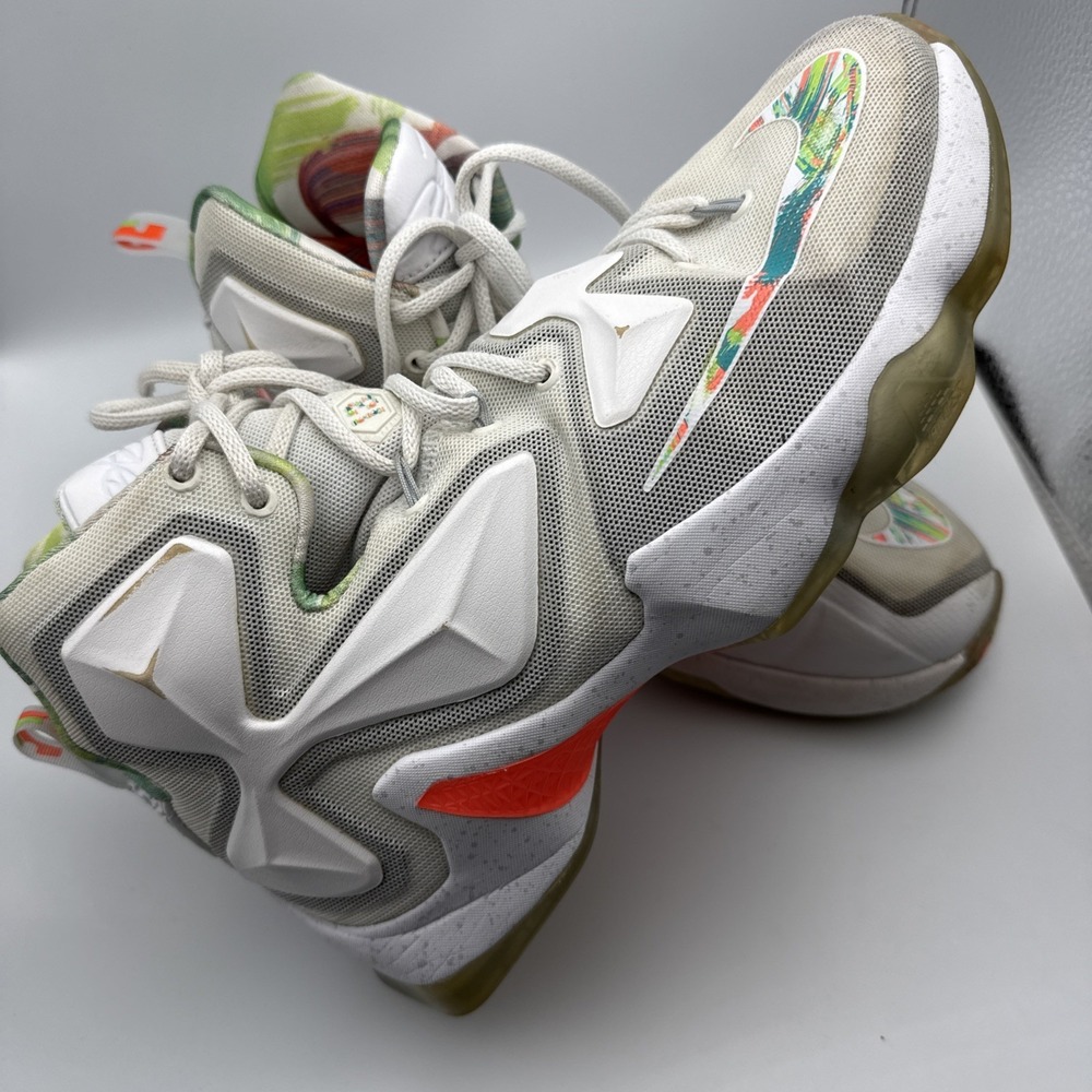 Nike LeBron James 13 Easter White Orange (807219-108) Men's Size 8.5